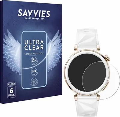 Produktbild von 6x Für Huawei Watch GT 5 Pro (42 mm) Schutzfolie Savvies Displayschutz Display Schutz Folie Klar Transparent