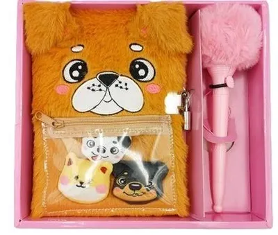 Zdjęcie produktu dla Stnux Pamiętnik Piesek z długopisem pluszowy notes dla dzieci
