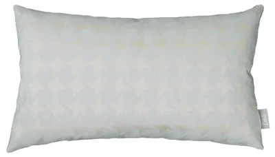 Kissenbezug 30/50 cm, weiß, geometrisches Muster, Reißverschluss