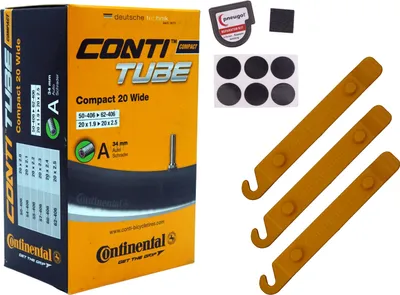 Produktbild von 1x Fahrradschlauch Continental 60-406 (20x2.35) AV 34mm Schrader +Reifenheber