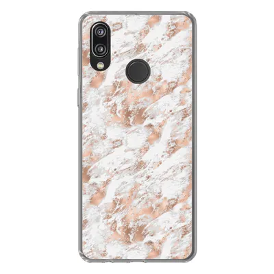Produktbild von MuchoWow® Handyhülle Schutzhülle Hülle für Huawei P20 Lite (2020) Roségold - Muster - Marmor - Luxus Silikon Softcase Handy Hülle - Kartenhalter