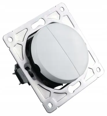 Produktbild von Electromalt OVAL Doppel-Wippschalter Unterputz Weiß