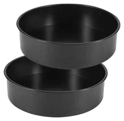 Productafbeelding van Ronde bakvormen, set van 2, diameter 24 cm - Taartvormen, roestvrij staal, antiaanbaklaag