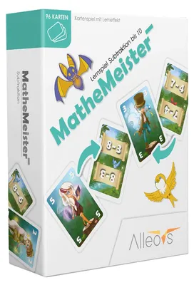 Produktbild von Mathemeister Minus Mathe Lernspiel für Subtraktion Minusrechnen Lernen Grundschule Minus Kopfrechnen Rechenspiel Mathespiel für Kinder ab 6 Jahren 2-4