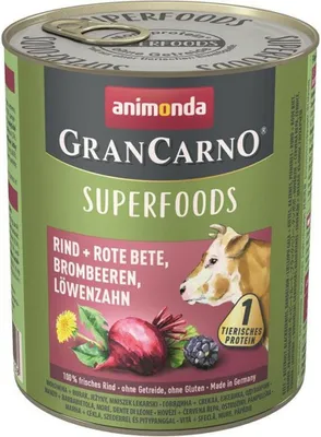Image de Nourriture pour chiens humide animonda Gran Carno Superfood bœuf & betterave rouge 800 g