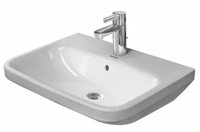 Produktbild von Waschtisch DURASTYLE m ÜL HLB 600x440mm 1 Hahnloch weiß weiß