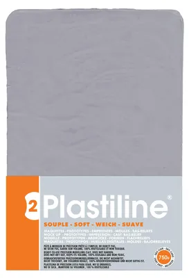 Produktbild von Modelliermasse weich 750g hellgrau Plastiline