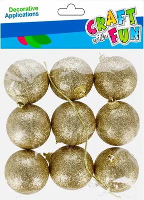 Immagine prodotto di Decorazioni in polistirolo Baubles oro 51mm 9pcs Craft with Fun