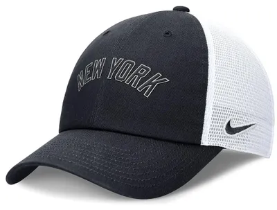 Image de Casquette de baseball Nike MLB New York Yankees, modèle NB03, coupe trucker, non structurée, couleur noire, taille M-L, couleur noire