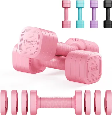 Produktbild von Dripex Hanteln Set Verstellbare 1 Paar 5kg x2 oder 2,5kg x2, Schnell justierbare 6 Hantelplatten mit einem Gewicht von 0,5 kg 0.25