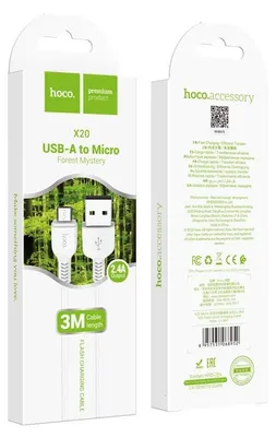 Immagine prodotto di Cavo dati/carica Micro USB X20 da 3 m bianco - HOCO
