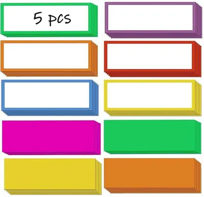 Immagine prodotto di Strisce magnetiche, 50 pezzi, 7,5 x 2,5 cm, 10 colori, resistenti