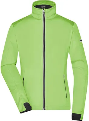 Produktbild von James+Nicholson JN1125 | Ladies` Sports Softshell Jacket - Farbe: Bright Green/Black - Größe: L