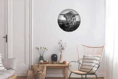 Produktbild von MuchoWow® - Wand Bild - Wohnzimmer - Runde Bilder - Alubilder - Kunst für zu Hause - Aluminium - Wanddekoration