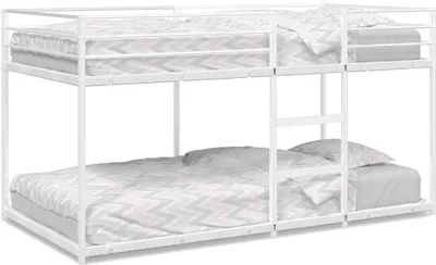 Obrázek produktu pro vidaXL Patrová postel bez matrace bílá 80x200 cm ocelová