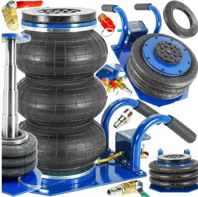Produktbild von BAUG Pneumatischer Wagenheber 3,5T DOPPELHANDGRIFF Air Jack 3 Ringe Pneumatic Druck Luft LKW PKW Maximale Hubhöhe ist 40 cm Druckluftwagenheber