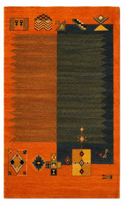 Produktbild von Gabbeh Indien 286 x 242 cm handgeknüpfter Teppich aus reiner Schurwolle Trend