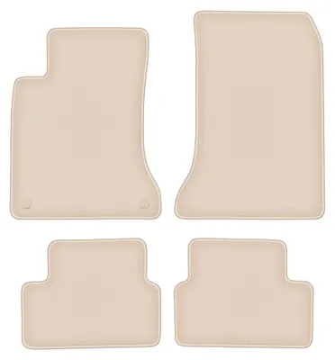 Produktbild von Velours-Fußmatten für Mercedes CLA C117 2013-2019 (Limousine) – 4-tlg, Beige, passgenau – Wielganizator FORTUNA