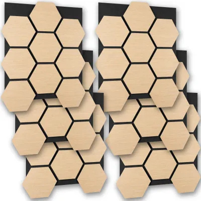 Produktbild von Akustikpaneele Sonic Shield Holzoptik in Eiche je 76 x 62 x 1,8 cm, Größe flexibel anpassbar