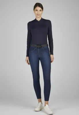 Produktbild von Pikeur Brinja Damen Jeans Reithose VB Siebdruck denim blue Selection HW 2024, Größe:40