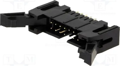 Productafbeelding van 2x stopcontact, mannelijk, met vergrendelingsmechanisme, doorgaande montage, 2,54 mm, DS1011-14SBSIB7 - Stec
