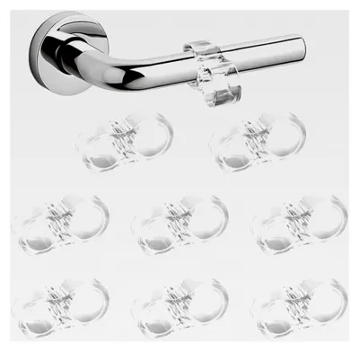 Produktbild von 8 Stück Türstopper für den Schutz von Wänden und Möbeln, strapazierfähiges elastisches Silikonmaterial, transparente Türgriffpuffer