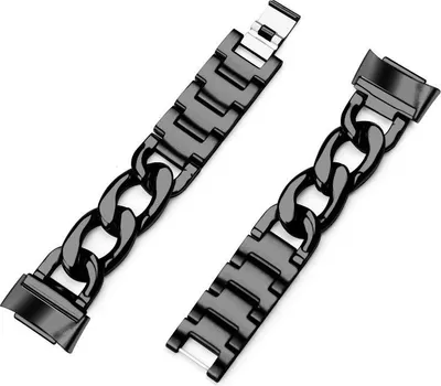 Produktbild von INF Armband kompatibel mit Fitbit Charge 5 Edelstahl Schwarz