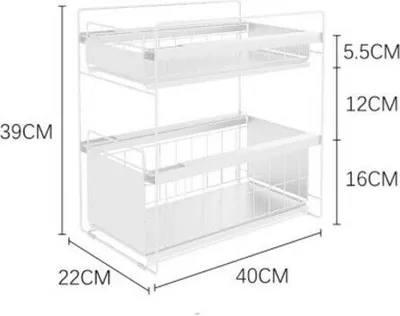 Produktbild von Küchenregal Küchenschublade Korbauszug zum Nachrüsten 40*22*39cm
