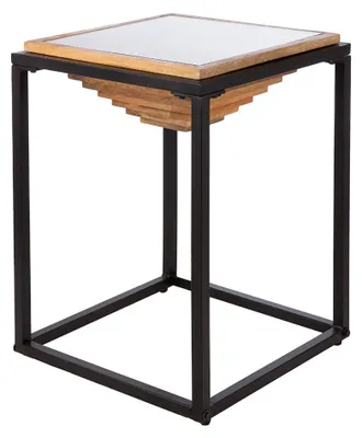 Zdjęcie produktu dla Gilde Beistelltisch, quadratisch, "Moorea", Metall, schwarz, naturfarben, VE 1, L. 40 cm, B. 40 cm, H. 56 cm 53351 4063387533512