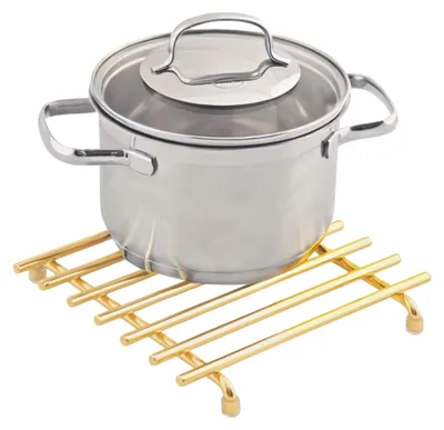 Hitzebeständiger Untersetzer, quadratisch, 21,3 cm, Licht Gold
