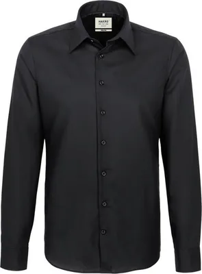Produktbild von HAKRO Hakro Herren Hemd Business Regular Fit #105 Gr. S schwarz