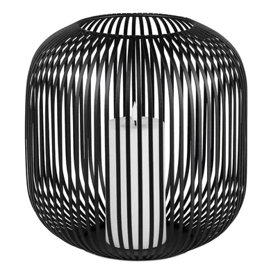 Produktbild von Windlicht Wili Stäbe in Kugelform H. 28cm schwarz aus Metall Formano