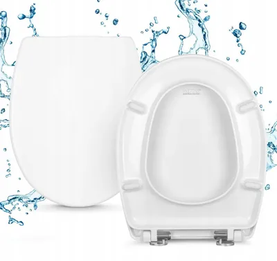 Produktbild von WC Sitz - Toilettensitz - für Koło Nova Top - Weiß - 45 Cm X 36 Cm - Antibakteriell - Selbstschließend - Toilettendeckel
