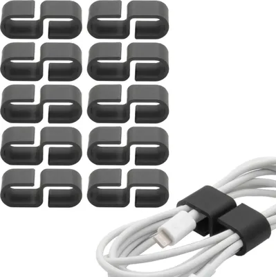 Produktbild von 10x Kabelclip Kabelhalter Kabelklemme Kabel Organizer Clip Halterung Befestigung