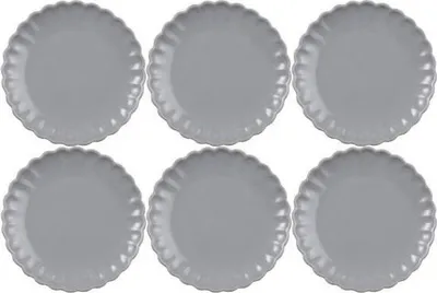 Produktbild von 6er SET Kuchenteller, Dessertteller MYNTE French Grey grau D. 19,5cm Ib Laursen