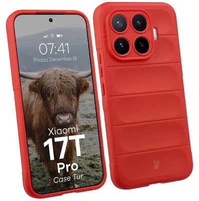 Produktbild von Robuste Handyhülle für Xiaomi 17T Pro, Bizon Case Tur, Rot
