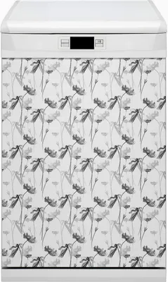Produktbild von Abwaschbar 45x80 cm Geschirrspüle Magnetmatte Küche Dekorative  - Blumenmohn