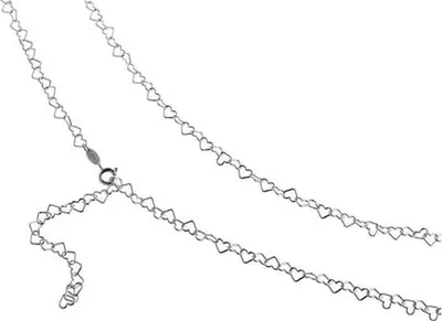 Produktbild von SILBERKETTEN STORE Bauchkette Herzen - 925 Silber, Länge wählbar von 65-110cm - 65cm