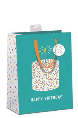 Produktbild von 6 Geschenktaschen A4 Format Large Kerze Happy Birthday€ 23,70 pro Tüte € 3,95 Neon Bundle Set Geschenktüten