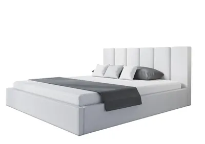 Produktbild von BettTokio 90x200, Bettkasten und Holzrahmen, Jasminstoff, Weiß