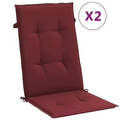 Obrázok produktu pre Vankúše na vysoké operadlo 2 ks. Melange vínová červená 120x50x4 cm látka