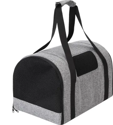 Obrázek produktu pro Přepravní taška pro psy, přepravní box pro psy, přepravní box pro psy do auta, skládací přepravní taška pro kočky, přepravní taška, pro psy nebo kočky, grafitová, 31x49x31 cm