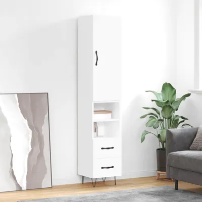 Produktbild von vidaXL Highboard Weiß 34,5x34x180 cm Holzwerkstoff