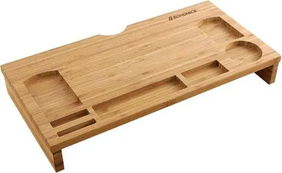 Immagine prodotto di Supporto per monitor in bambù per laptop e PC - legno, 60 cm, nero