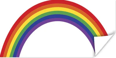 Produktbild von MuchoWow® Poster Eine Illustration eines Regenbogens auf weißem Hintergrund 150x75 cm - ohne Rahmen
