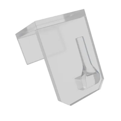 Produktbild von 20x Fensterhaken Dekohaken Klemmträger, transparent, zur Aufhängung von Fensterdekoration oder Gardinenstangen (Klemmbereich 21-25 mm)