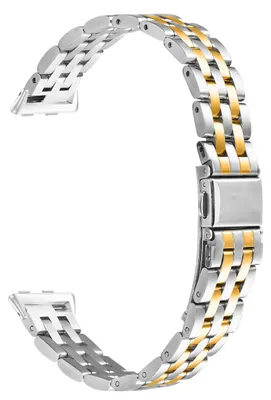 Produktbild von INF Schlankes Edelstahlarmband Fünfperlen 19cm für Huawei Band 11/11 Pro Gold