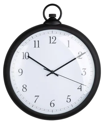 Produktbild von Gilde Wanduhr, rund, "Pocket", Kunststoff, schwarz, VE 1, L. 4 cm, B. 36 cm, H. 43 cm 50080 4063387500804