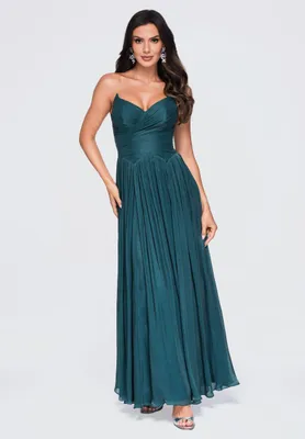 Produktbild von LARICA Abendkleid Gorset Maxi Flared LA-OM-DLR435 bottle green S