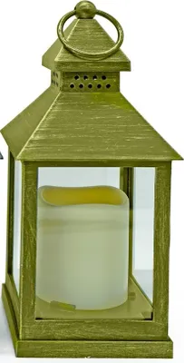 A single decorative lantern with a candle inside, shown against a white background.